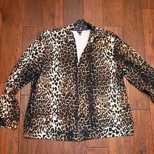 Rafaella women's lightweight animal print jacket size 3X